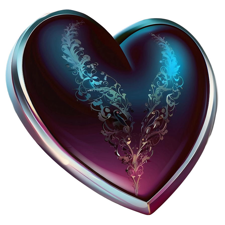 Elegant Heart Vector Shape Png 06132024