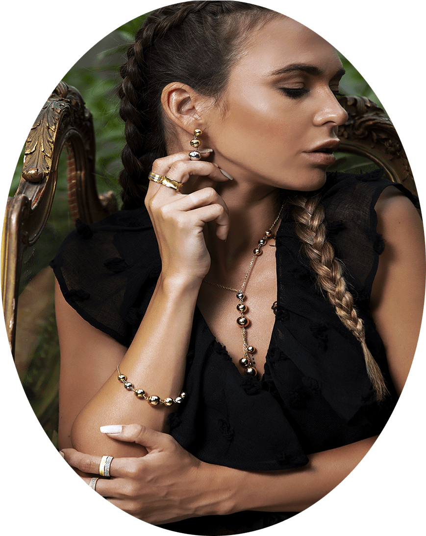 Elegant Jewelry Model Pose