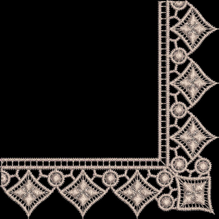 Elegant Lace Corner Border Design