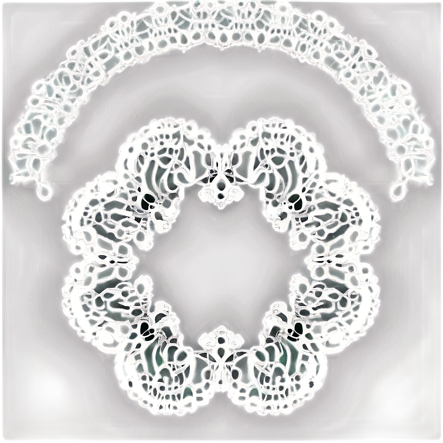 Elegant Lace Doily Png Lbm40