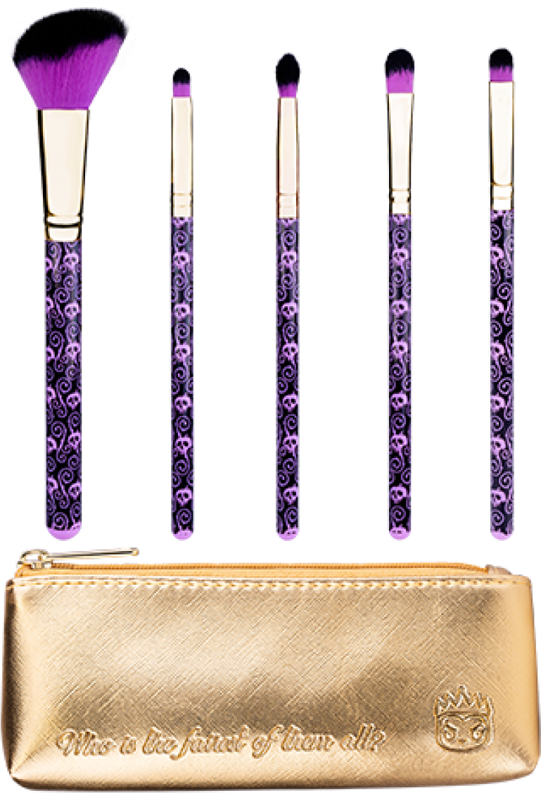 Elegant Makeup Brush Setwith Golden Pouch