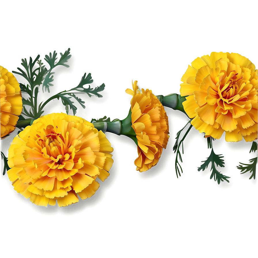 Elegant Marigolds Composition Png Vht