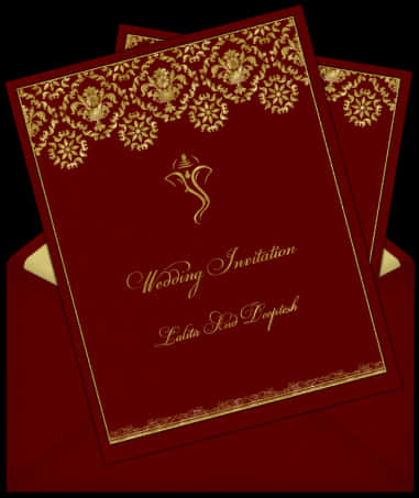 Elegant Maroon Wedding Invitation Design