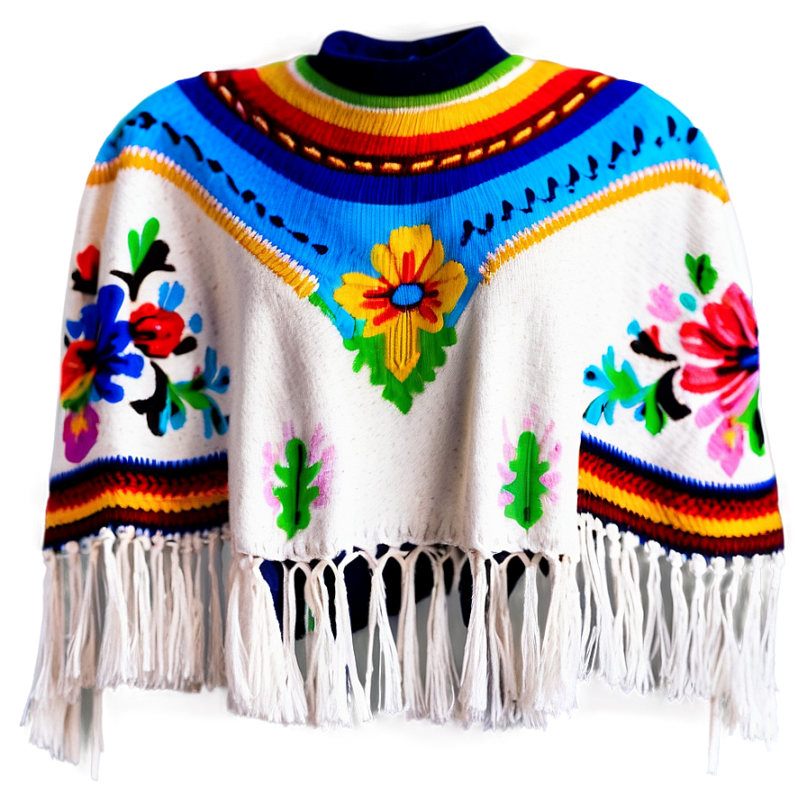 Elegant Mexican Poncho Design Png 06282024