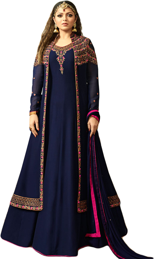 Elegant Navy Blue Salwar Suit