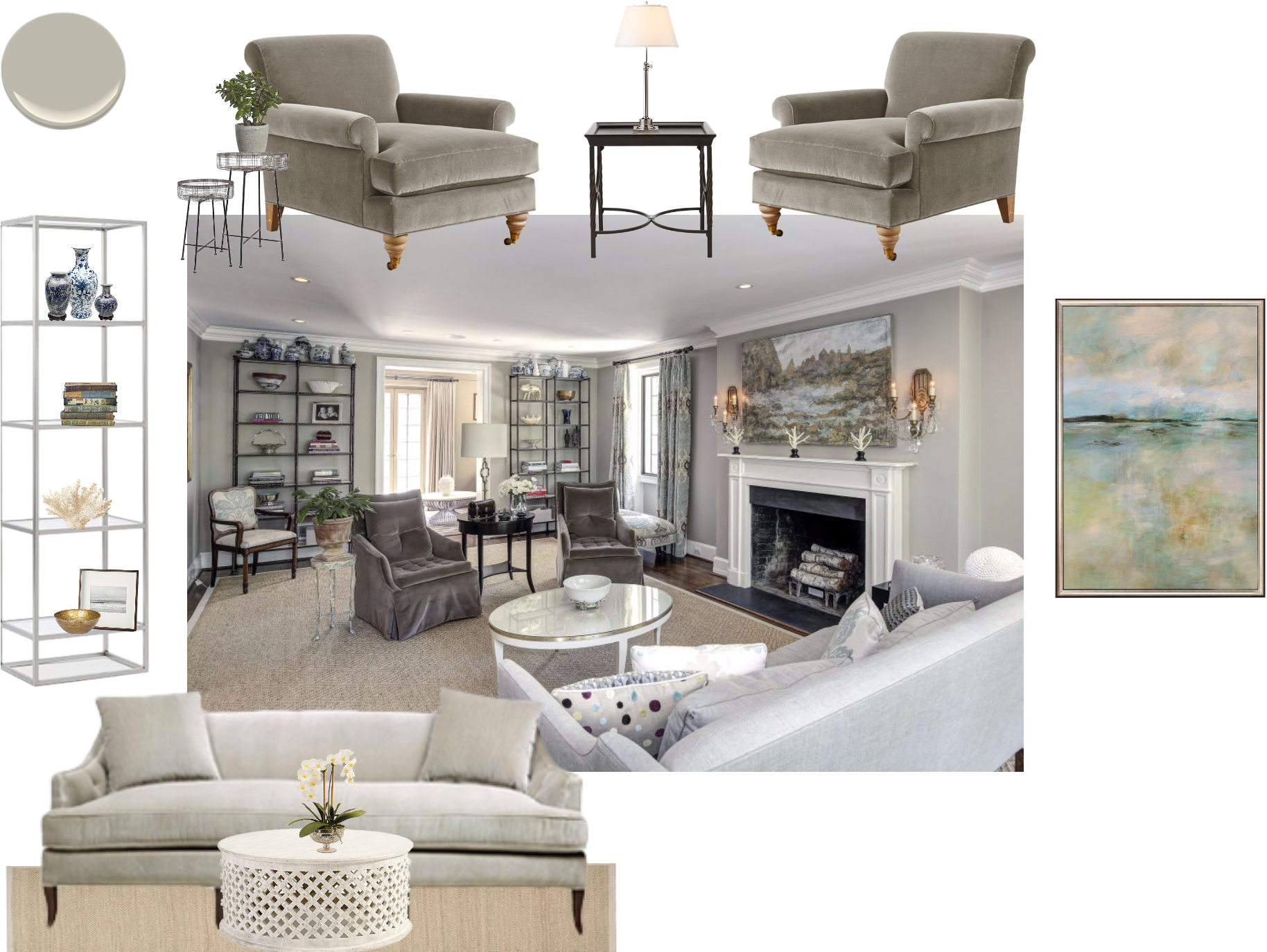 Elegant Neutral Living Room Design