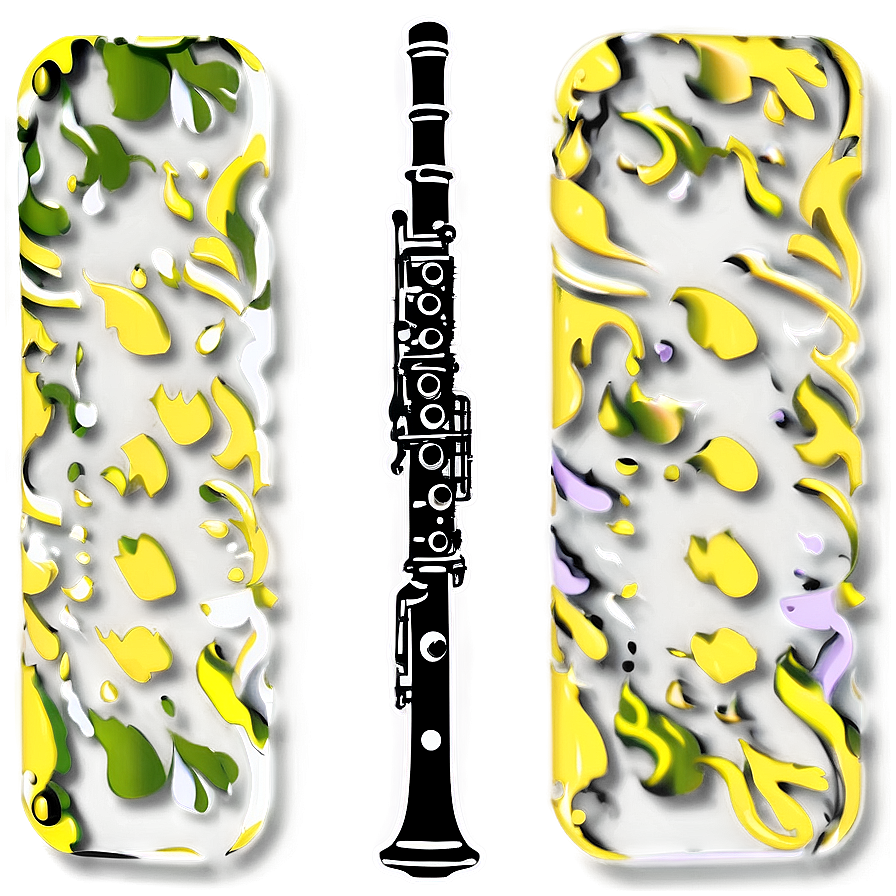 Elegant Oboe Silhouette Png Kkn27