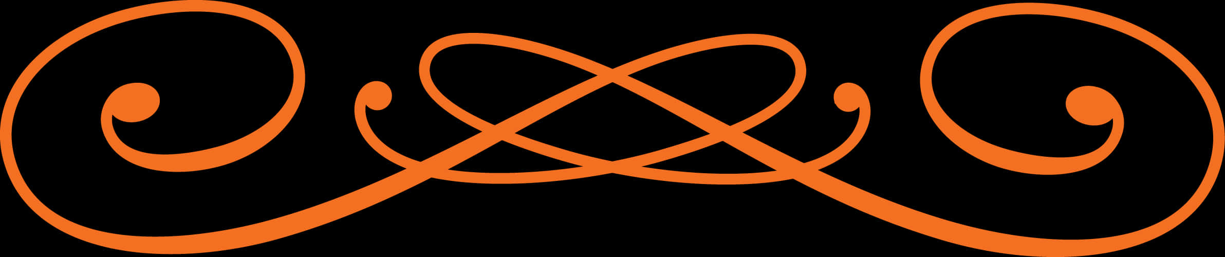 Elegant Orange Decorative Line