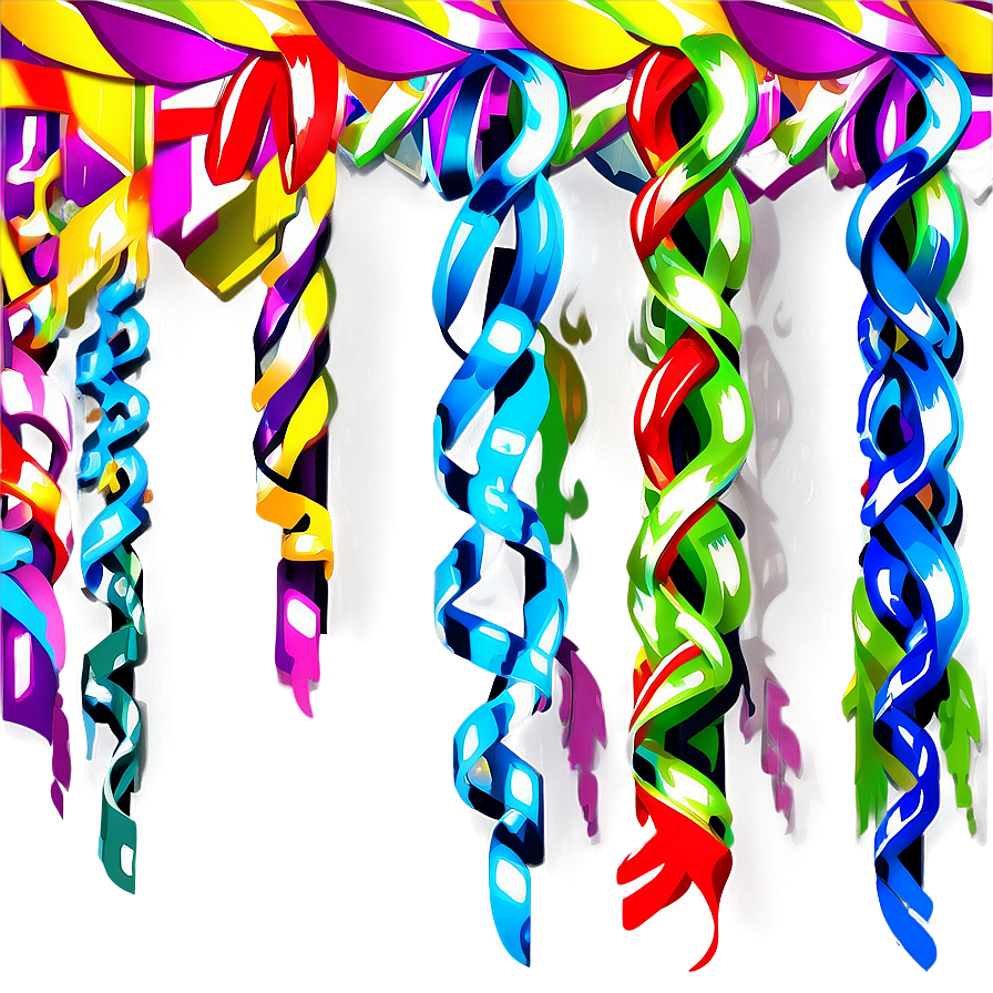 Elegant Party Streamers Png 06282024