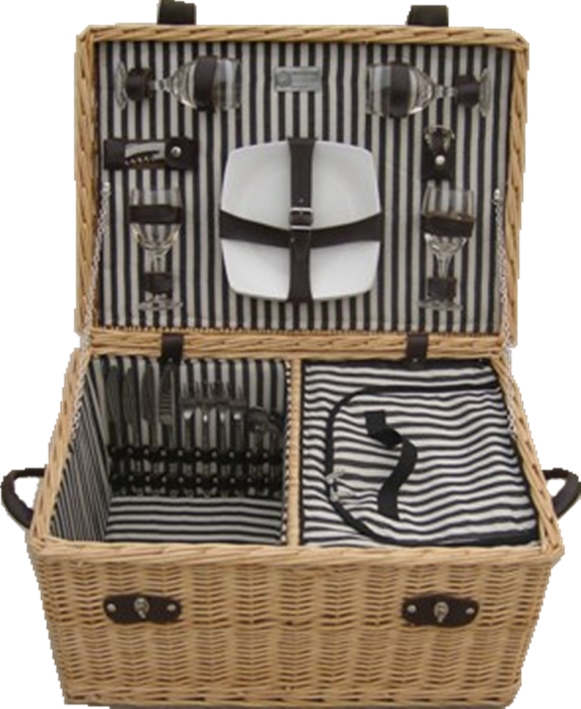 Elegant Picnic Basket Setup