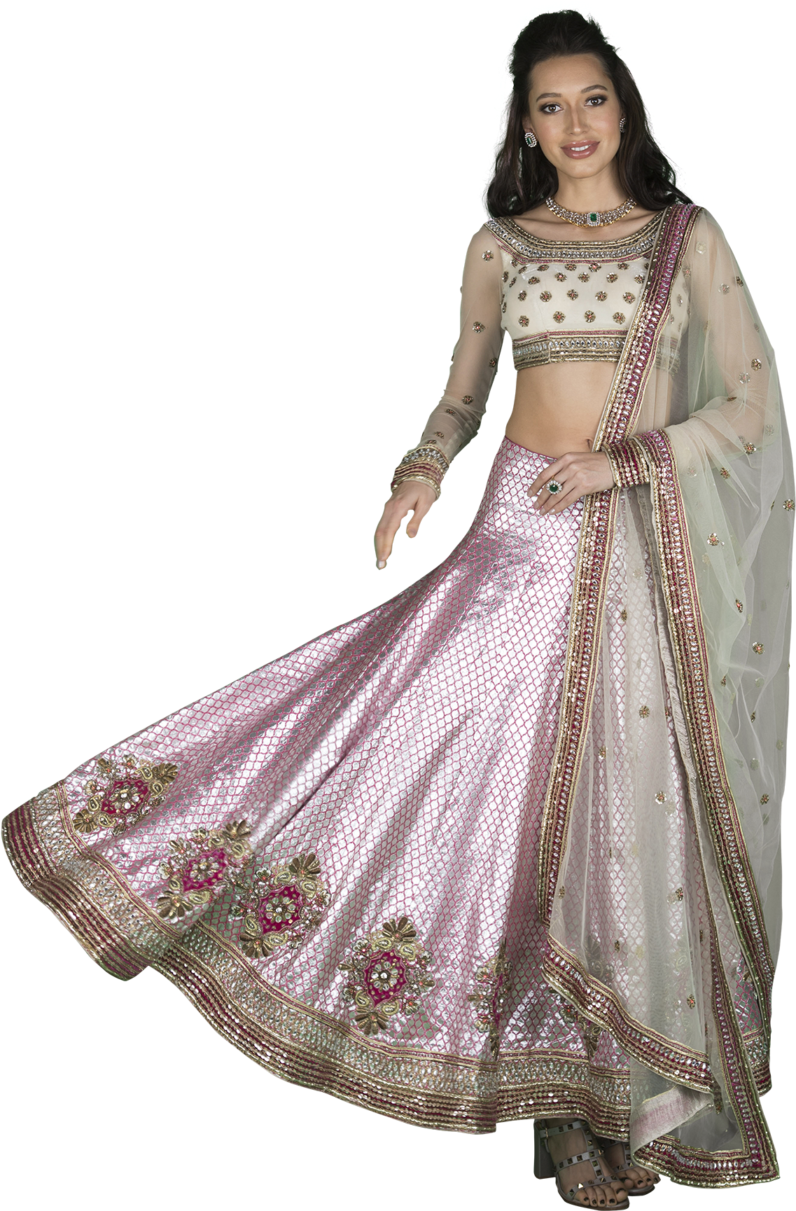 Elegant Pink Lehenga Choli Model