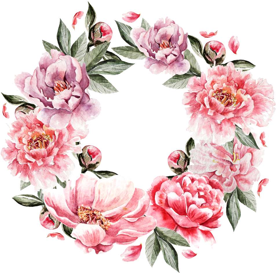 Elegant Pink Peony Wreath