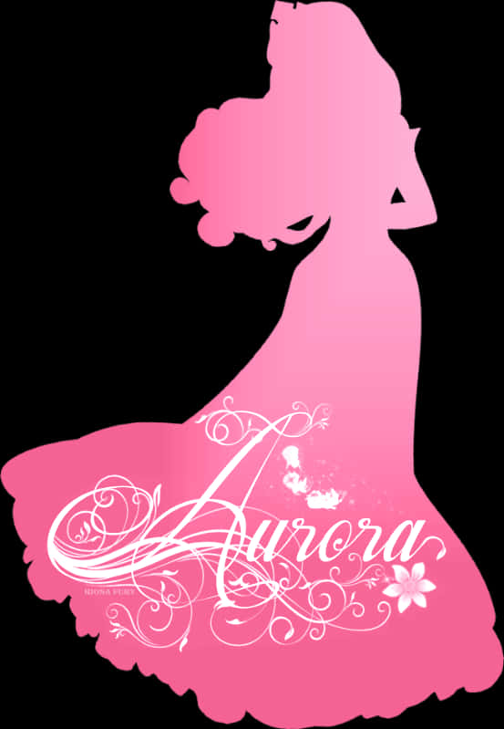 Elegant Pink Princess Silhouette