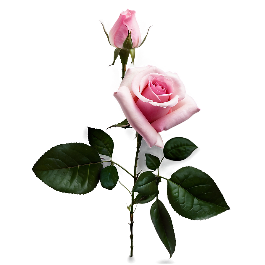 Elegant Pink Rose Png 20