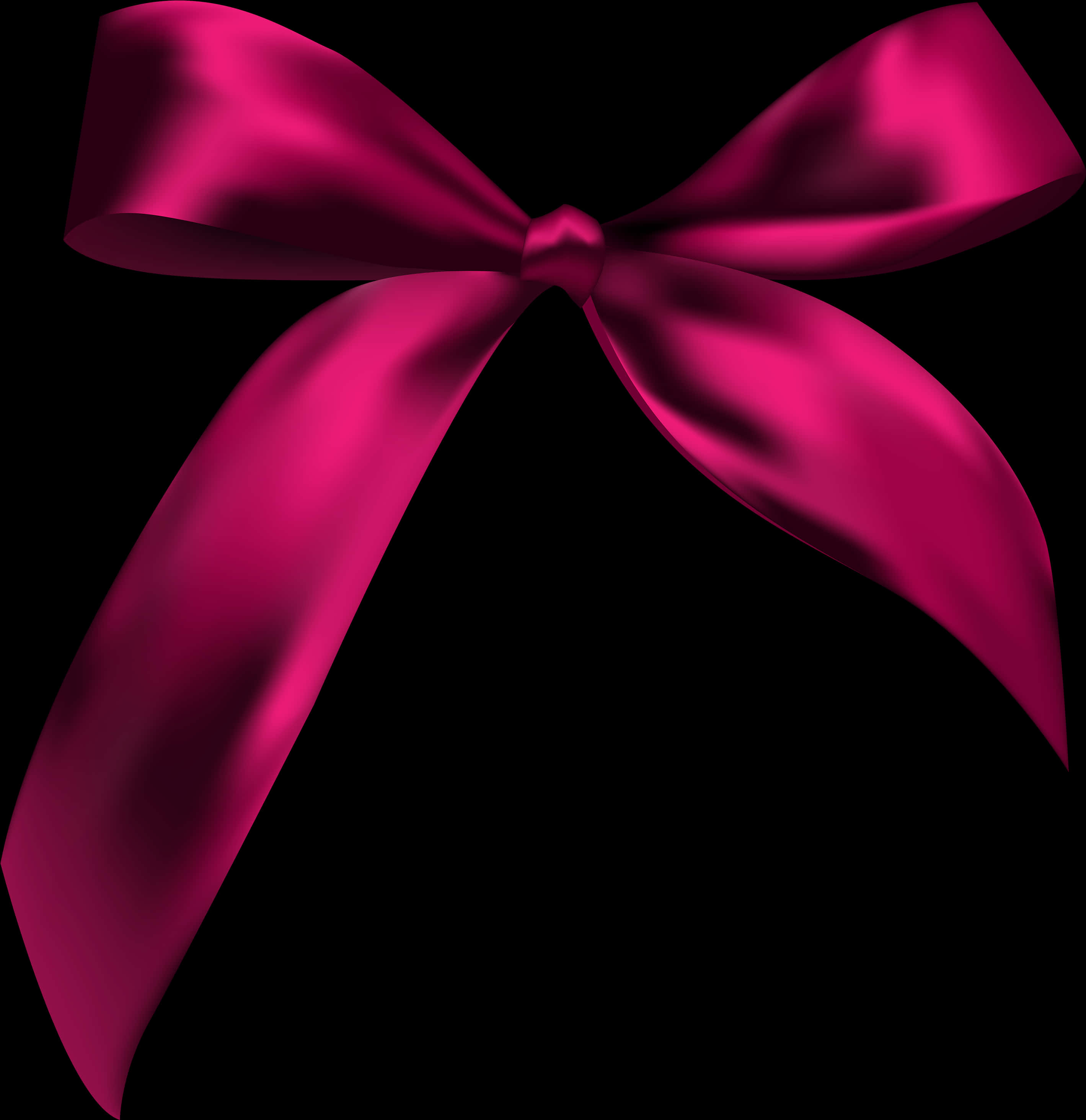 Elegant Pink Satin Bow