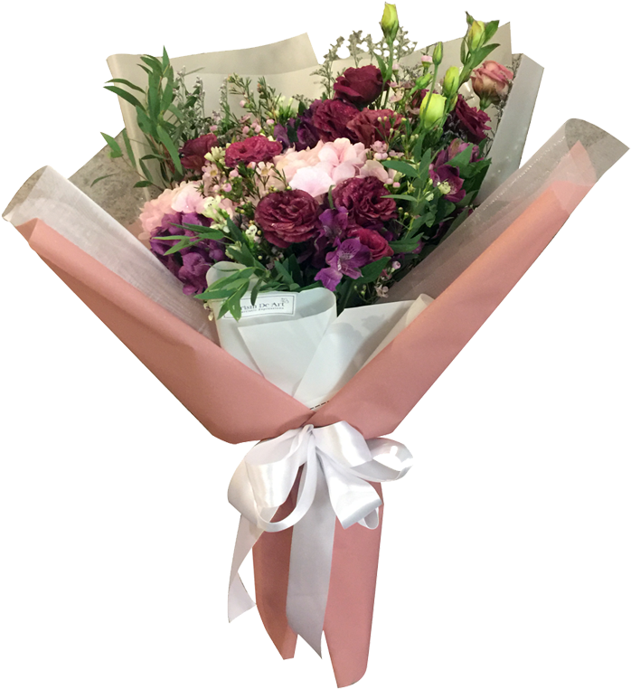 Elegant Pinkand Purple Flower Bouquet