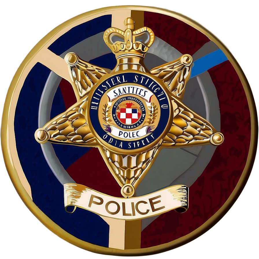 Elegant Police Badge Png 05252024