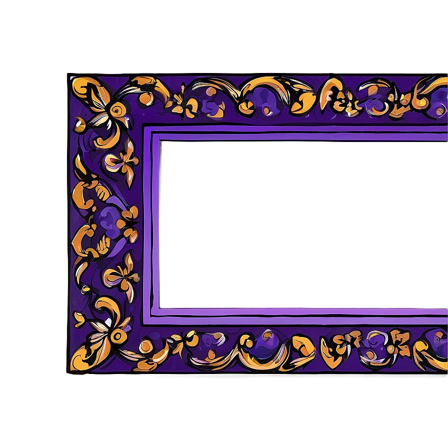 Elegant Purple Border Png Kvk