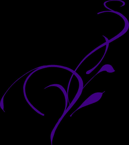 Elegant Purple Floral Corner Design