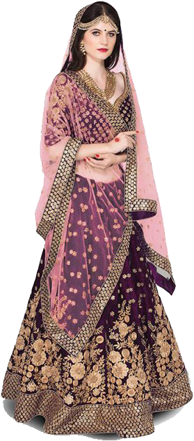 Elegant Purple Lehenga Choli