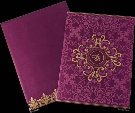 Elegant Purple Wedding Invitation Card