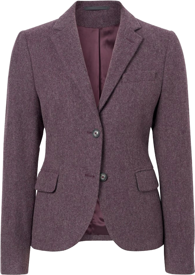 Elegant Purple Wool Blazer