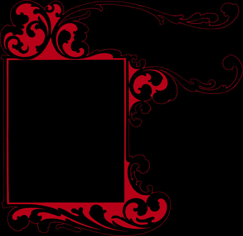 Elegant Red Floral Photo Frame