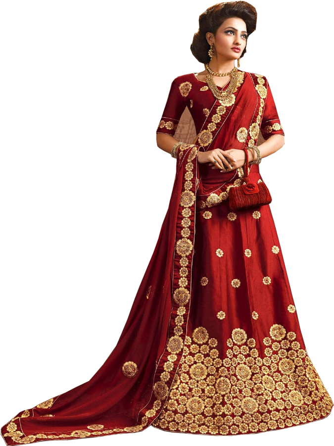 Elegant Red Lehenga Choli Model