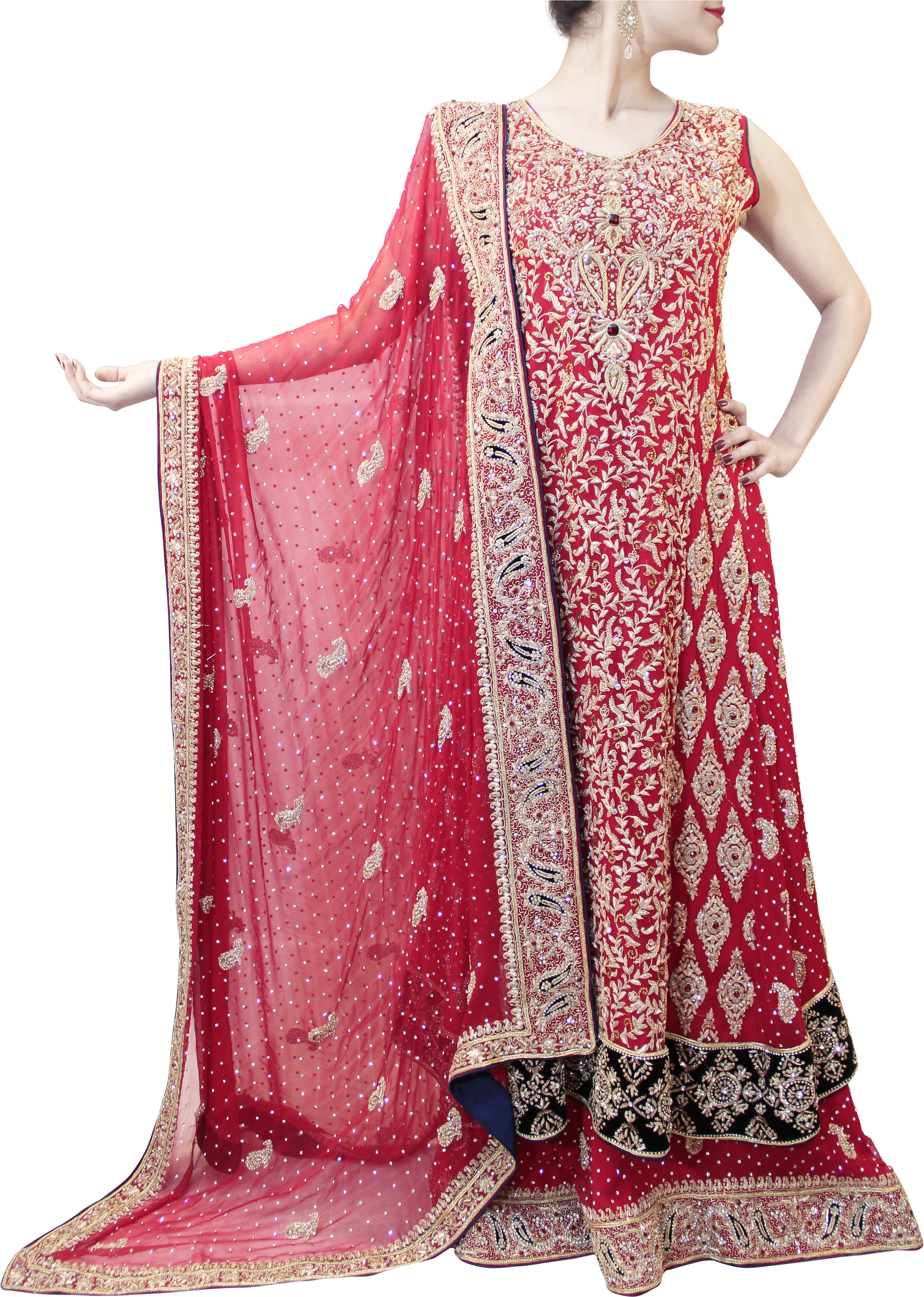 Elegant Red Lehenga Choliwith Dupatta