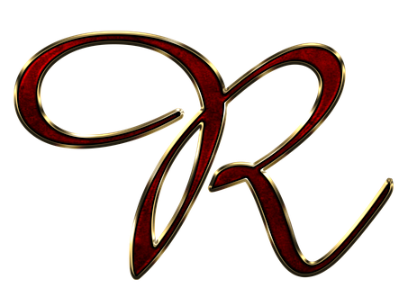 Elegant Red Letter R