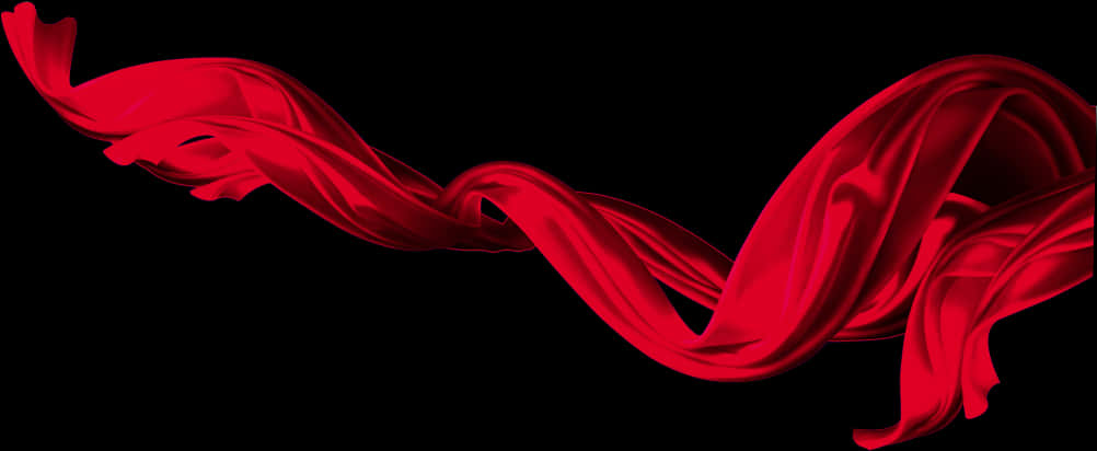 Elegant Red Ribbon Wave