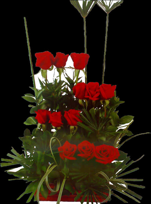 Elegant Red Rose Arrangement