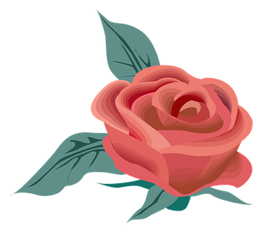 Elegant Red Rose Vector Art