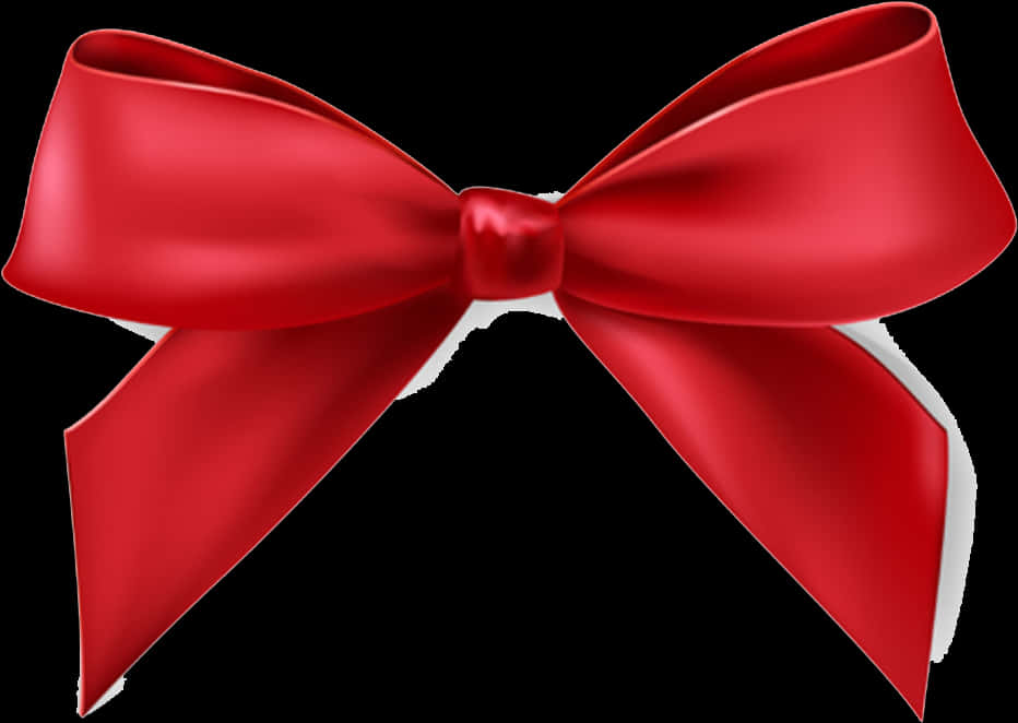 Elegant Red Satin Ribbon Bow
