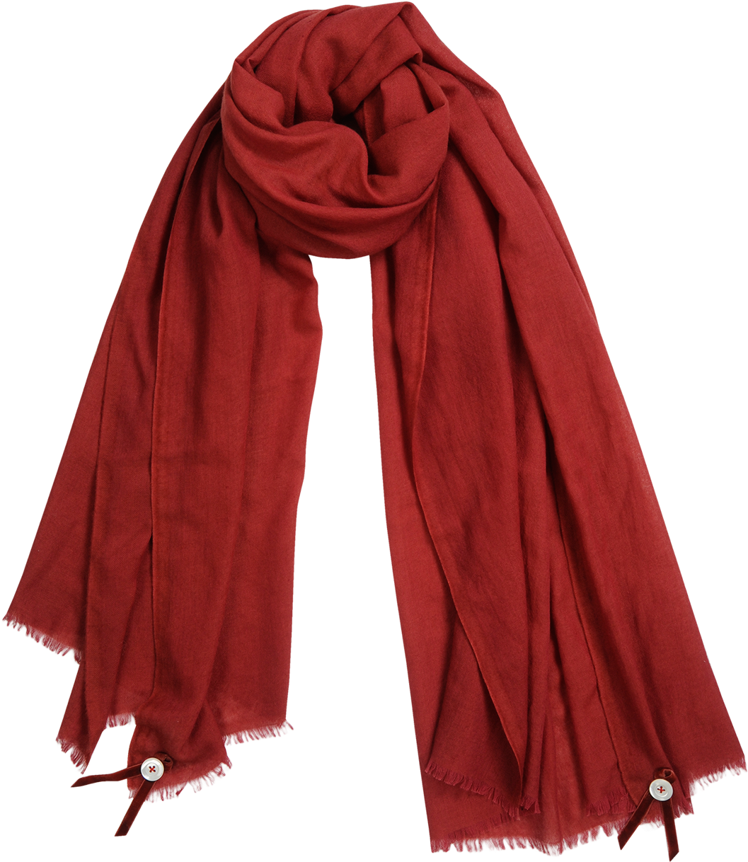 Elegant Red Scarf Isolated