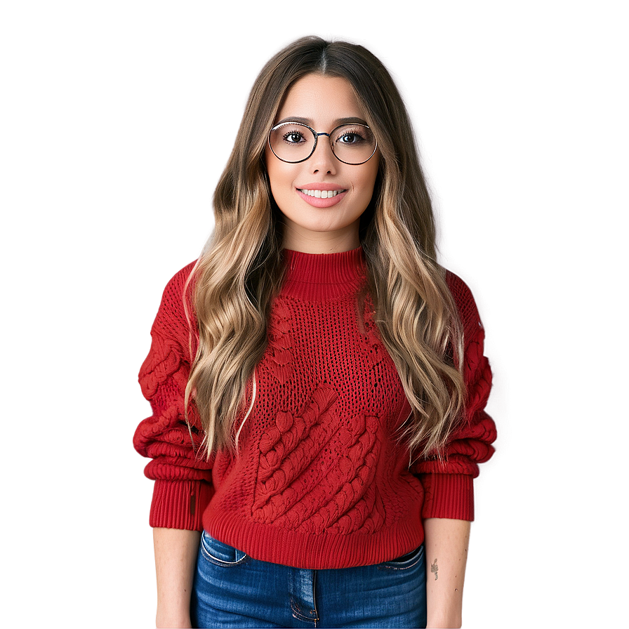 Elegant Red Sweater Png 06292024