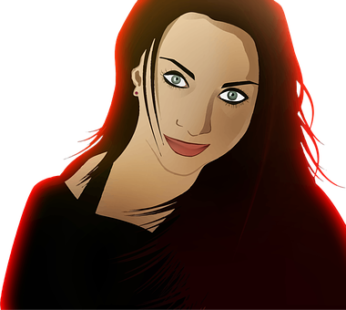 Elegant Redhead Vector Portrait