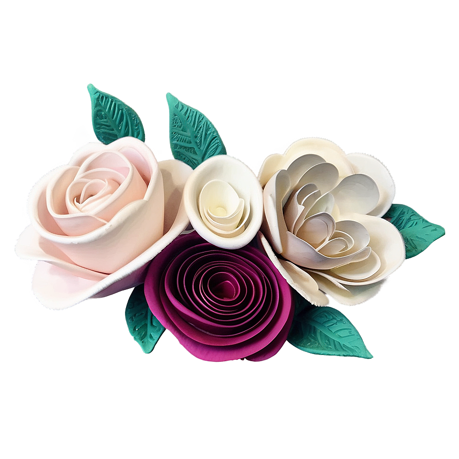 Elegant Rolled Flower Centerpiece Png 06282024