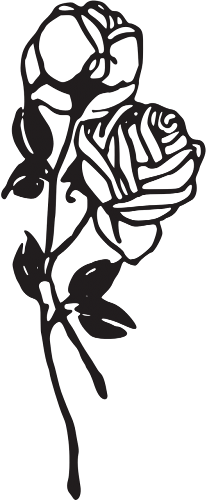 Elegant Rose Vector Silhouette