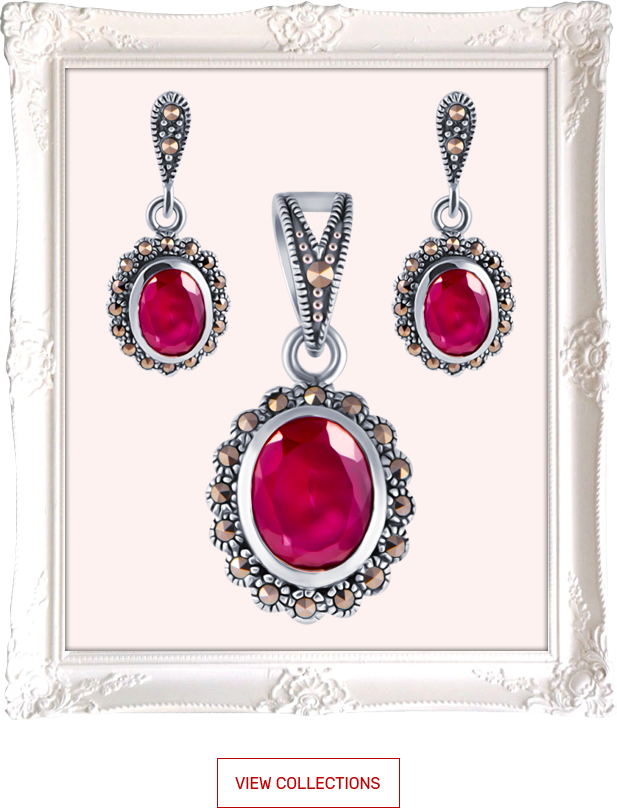 Elegant Ruby Jewelry Set