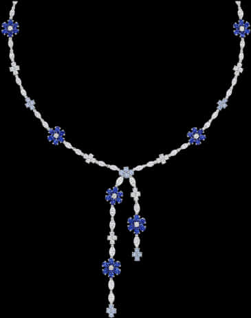 Elegant Sapphire Diamond Necklace