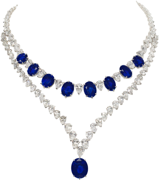 Elegant Sapphire Diamond Necklace