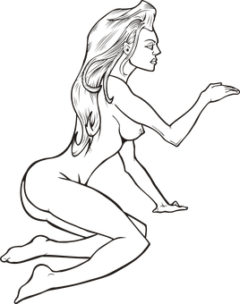 Elegant Silhouette Woman