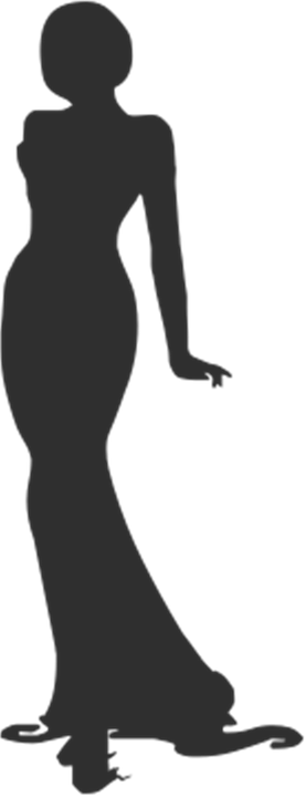 Elegant Silhouette Woman Pose