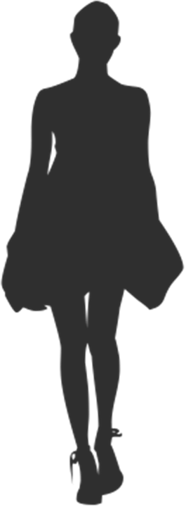 Elegant Silhouette Woman Profile