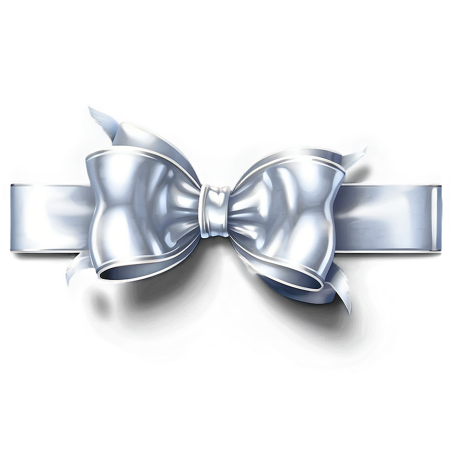 Elegant Silver Gift Bow Png Ewd