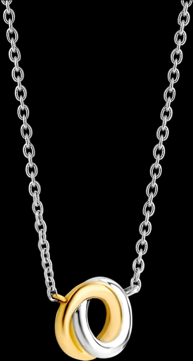 Elegant Silver Gold Chain Pendant.jpg