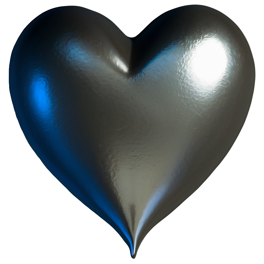 Elegant Silver Heart Design Png Ywb74