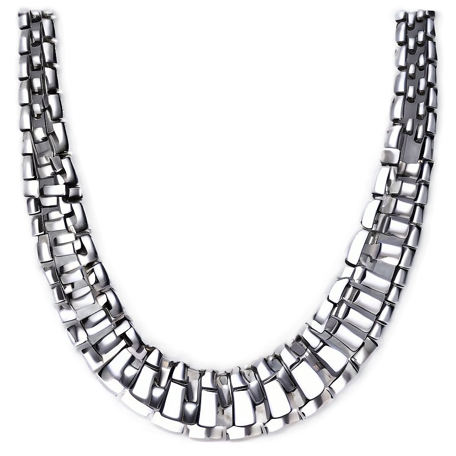 Elegant Silver Necklace Png 06282024