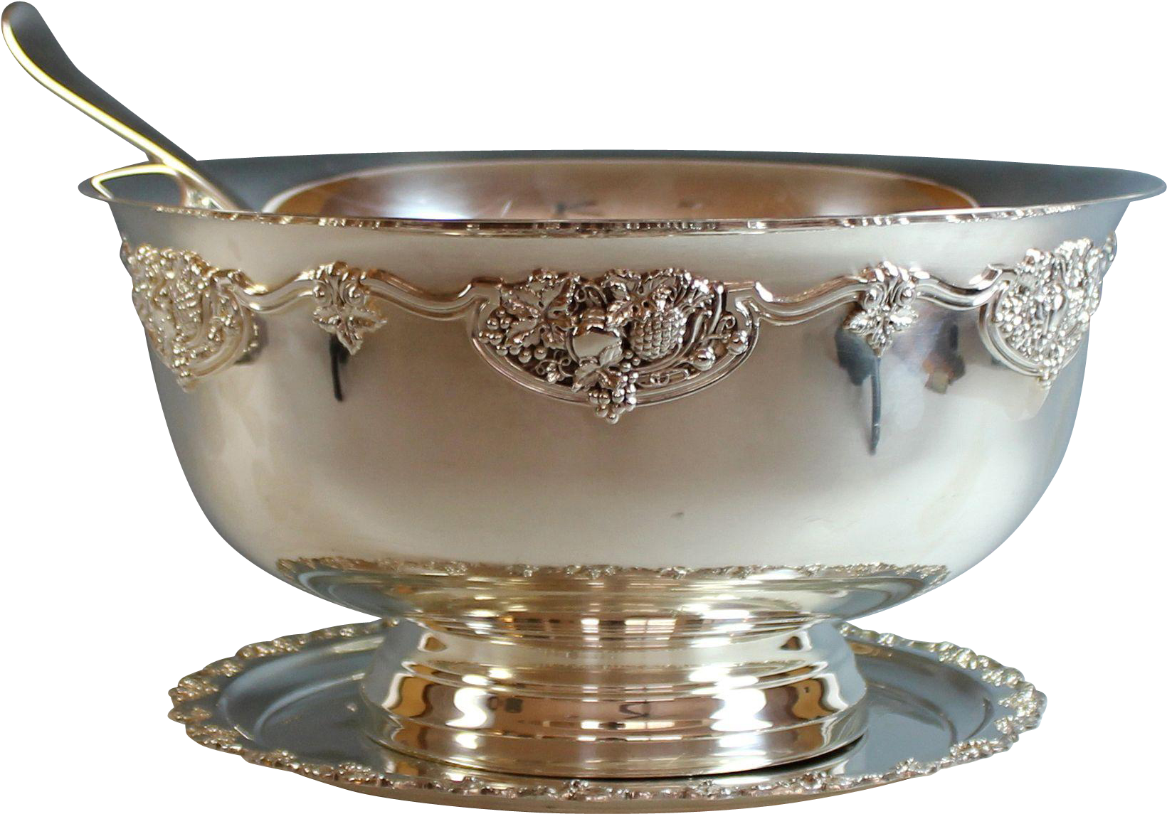 Elegant Silver Punch Bowl